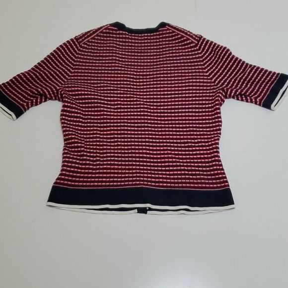BROOKS BROTHERS RED BLUE WHITE SHORT SLEEVE NAUTICAL ANCHOR SWEATER L LARGE - Picture 6 of 6